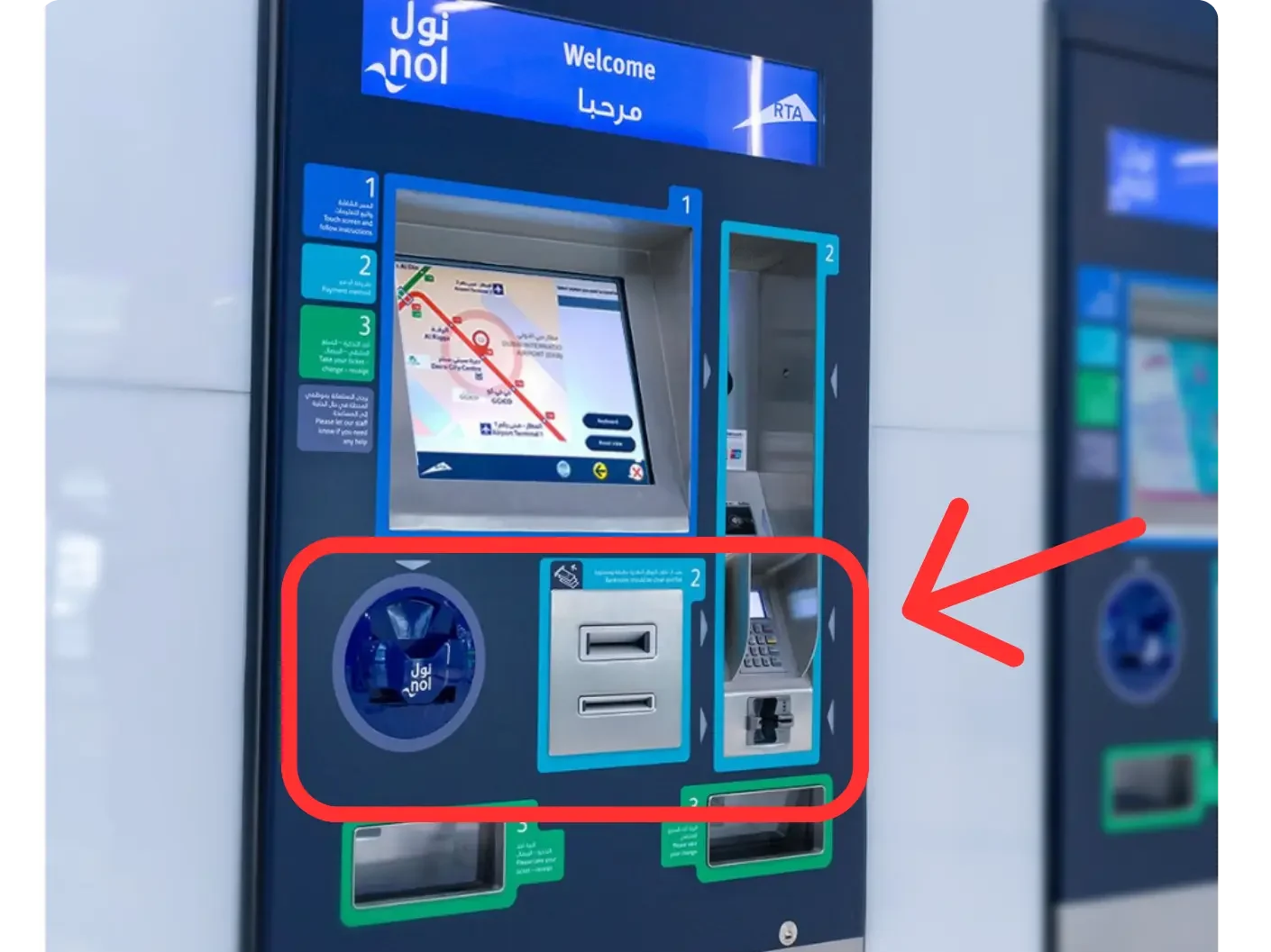 Nol ticket vending machines in dubai