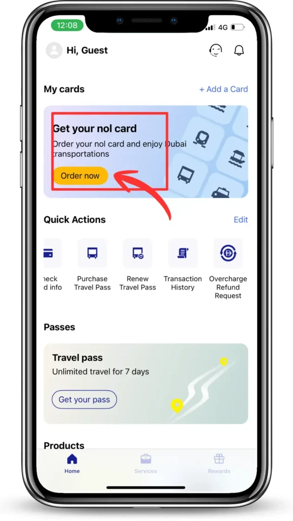 purchase nol card from official nol pay app